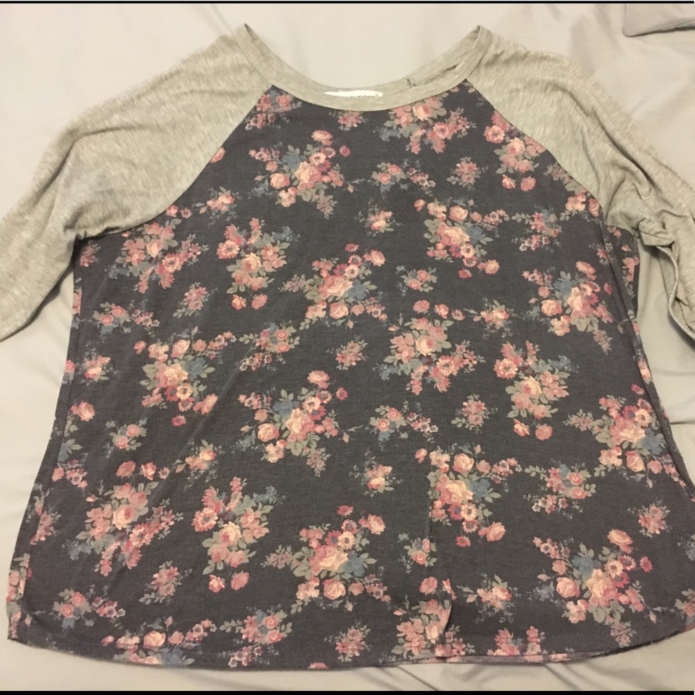 Floral baseball Tee